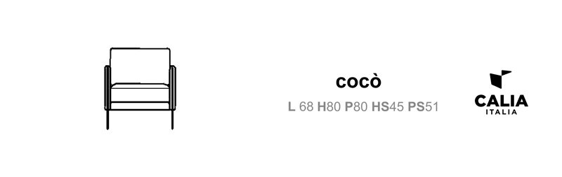 Кресло Cocò (L 68 H80 P80)