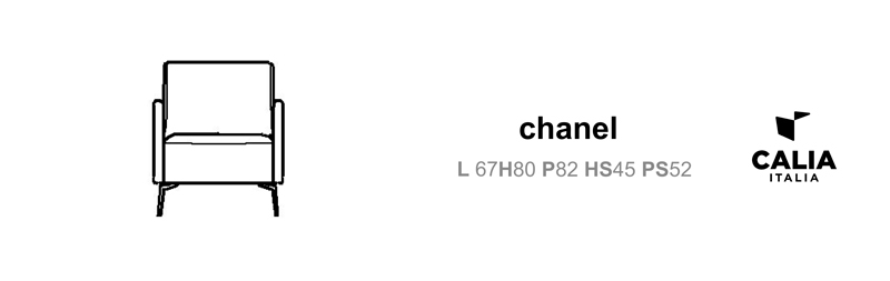 Кресло Chanel (L 67 H80 P82)