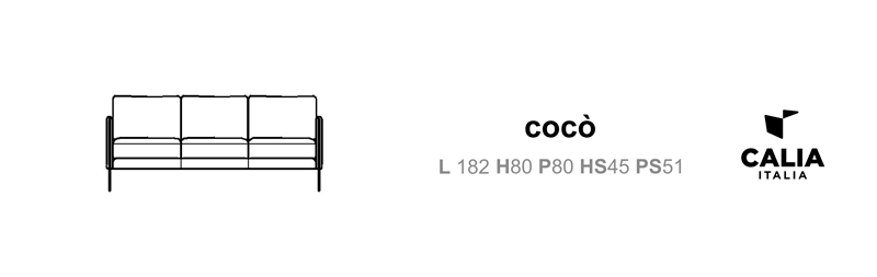 Диван Cocò (L 182 H80 P80)