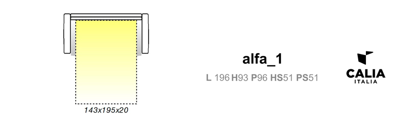 Диван Alfa 1 (прямой) 143*195
