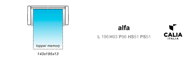 Диван Alfa (прямой) 143*195